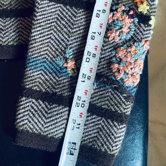 Moth Anthropologie Hand Embroidered Merino Wool Long Sleeve Jacket - Picture 6 of 12